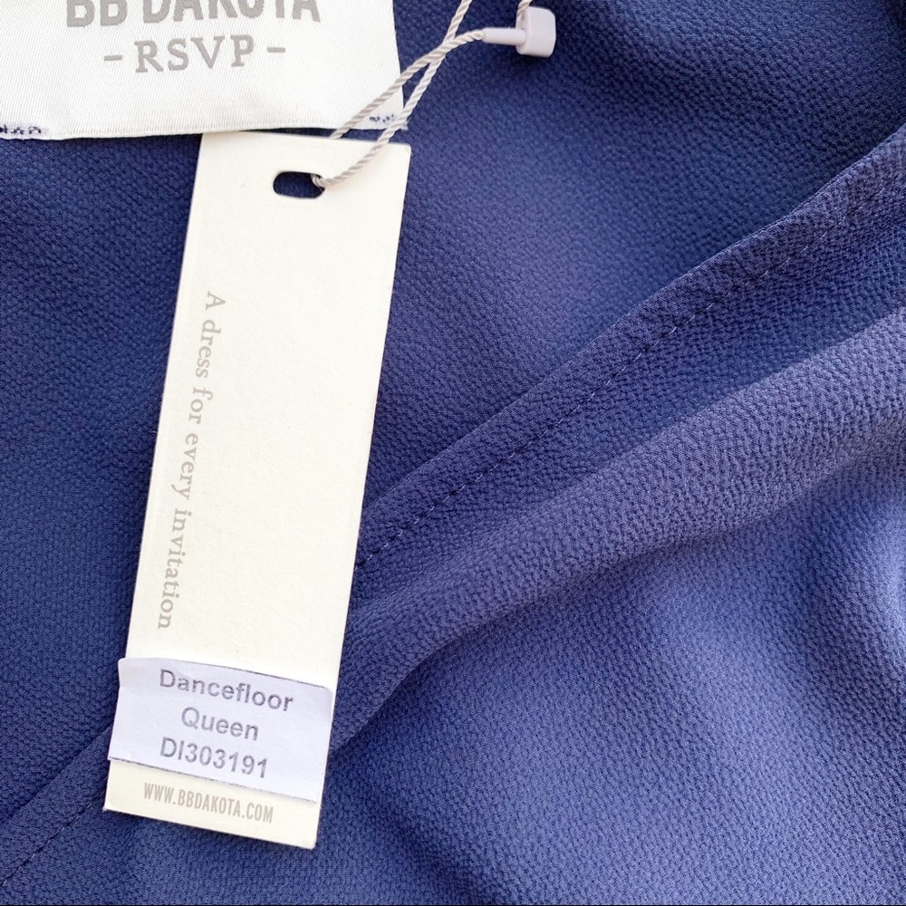 NWT BB Dakota RSVP Navy Blue Tiered Leg Jumpsuit - Picture 7 of 7